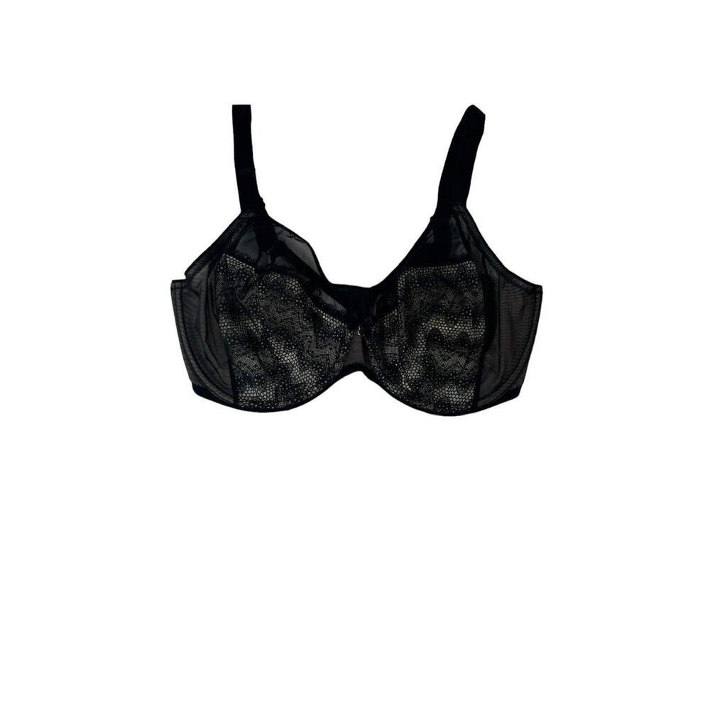 CHANTELLE C15710 Revele Moi Perfect Fit Bra 30DDDD Black Beige Lace Underwire